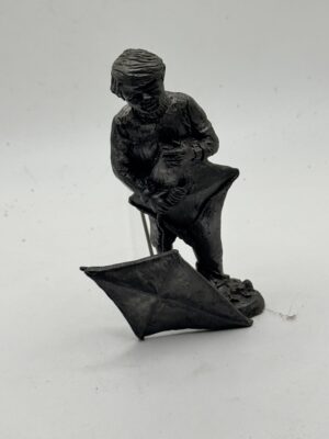 Michael Ricker Lady with Umbrella Pewter Figurine